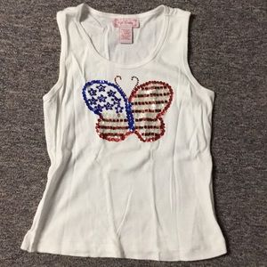Sequin butterfly flag tank
